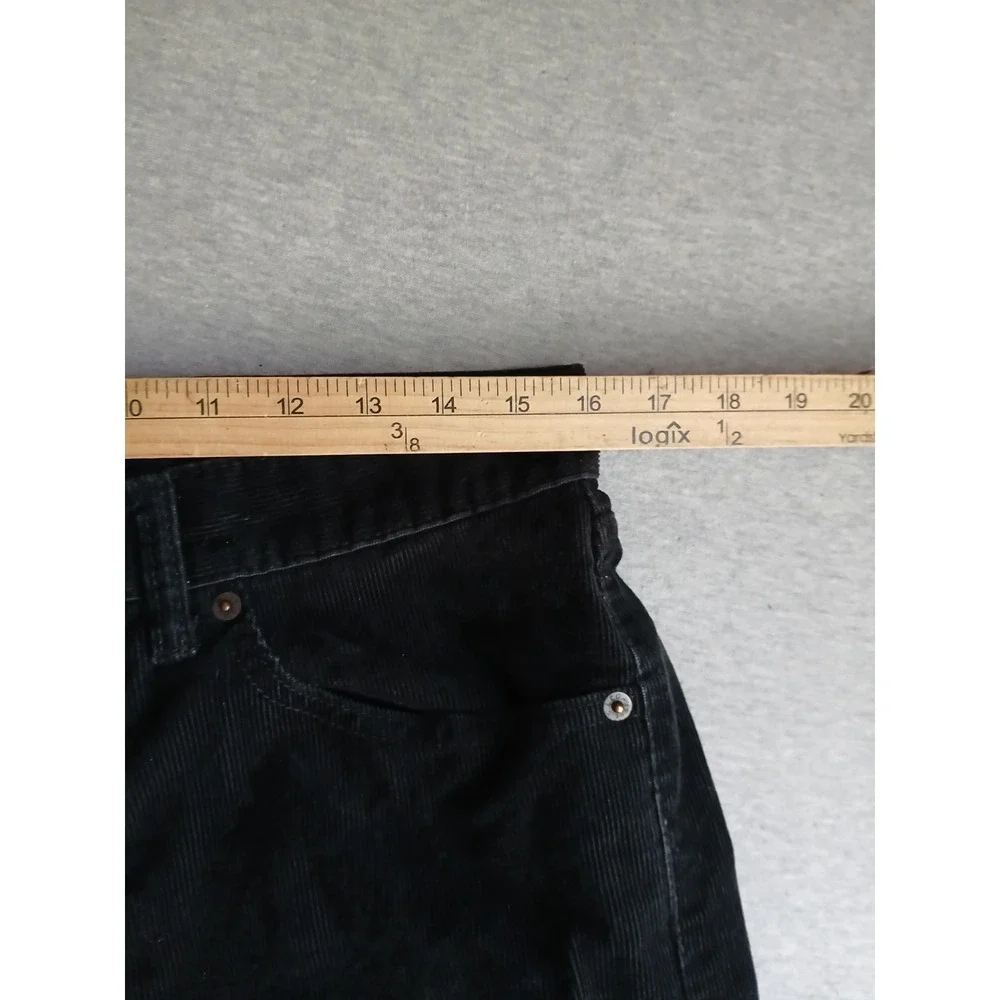 Levis Corduroy Pants 32x32 505 Straight Leg Stretch Comfort Preppy Black